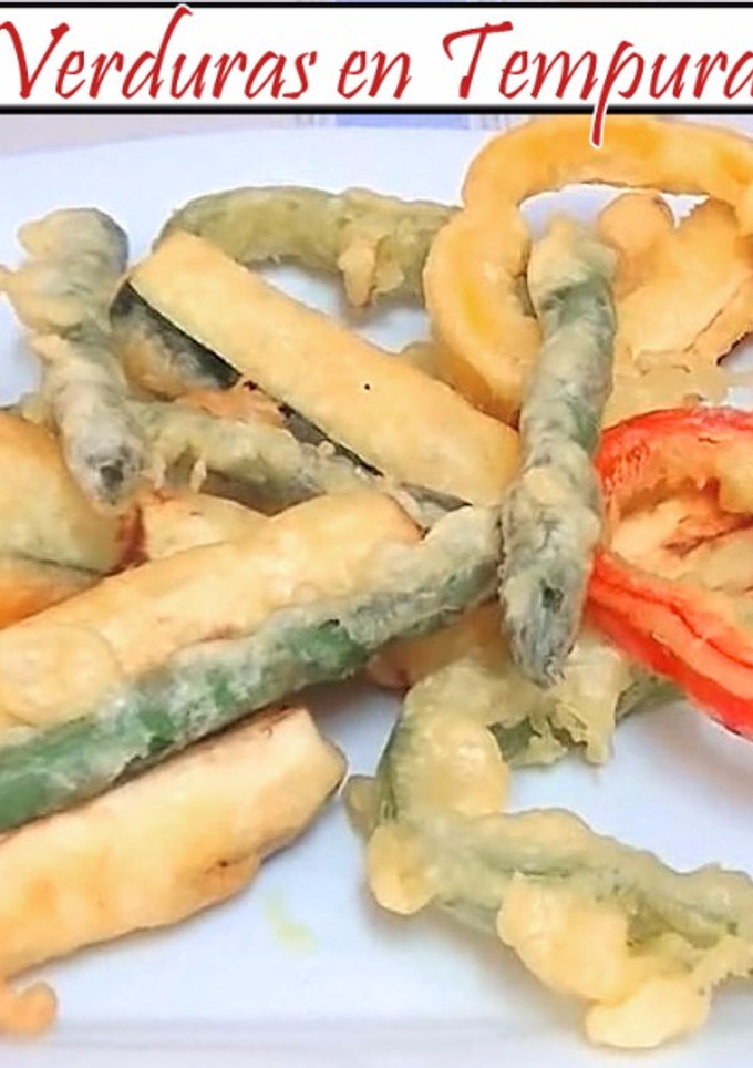 Una foto de Verduras en tempura sin huevo
