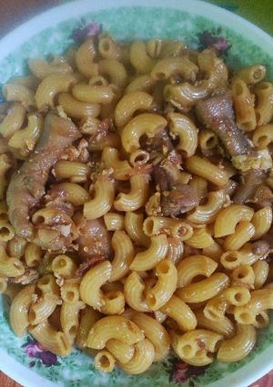 Foto resep Makaroni goreng kaldu ceker