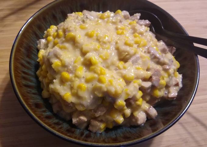 Recipe of Homemade Cream Corn Chicken on Rice