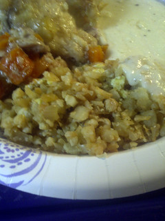 A picture of Oven Roasted Buttermilk Chicken, a complete meal.
