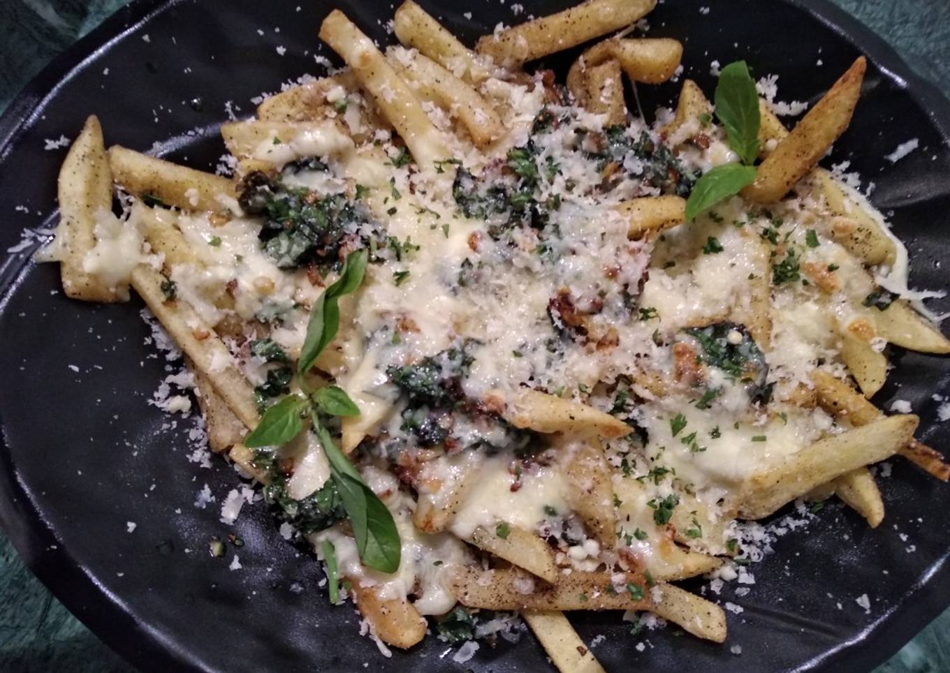 Garlic basil fries