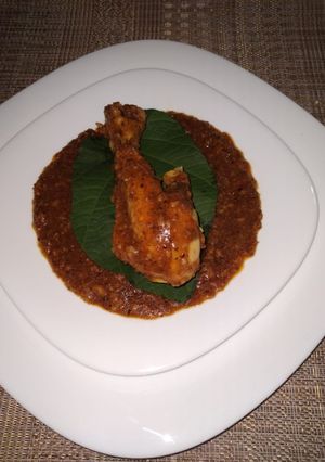 Una foto de Mole chichilo rojo de pollo 🍲