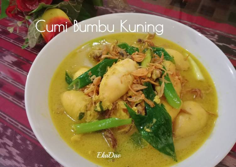 Cara Gampang memasak Cumi Bumbu Kuning yang Enak