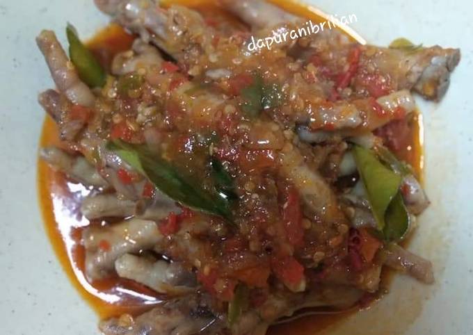 Resep Ceker mercon mantul wangi yang Bisa Manjain Lidah