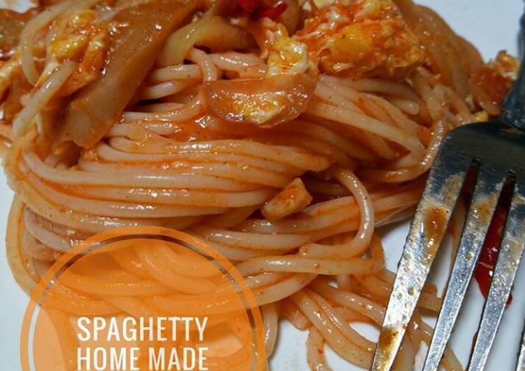 Langkah Mudah untuk Membuat Spagetti Homemade sederhana yang Enak