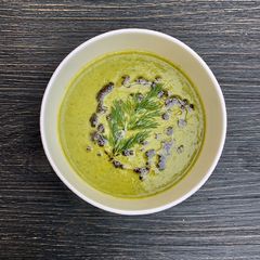 Spicy Pea, Dill & Mint Soup (hare matar ka shorba)#vegan #vegetarian #soup A picture of Spicy Pea, Dill & Mint Soup (hare matar ka shorba)#vegan #vegetarian #soup.