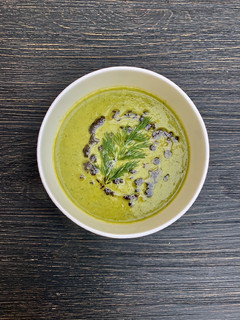 A picture of Spicy Pea, Dill & Mint Soup                       (hare matar ka shorba)#vegan #vegetarian #soup.