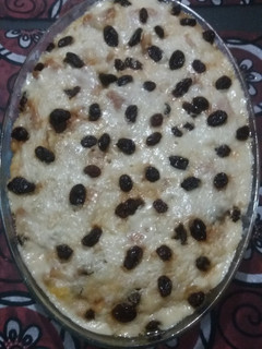 Foto resep Puding roti tawar kukus kismis keju yummy