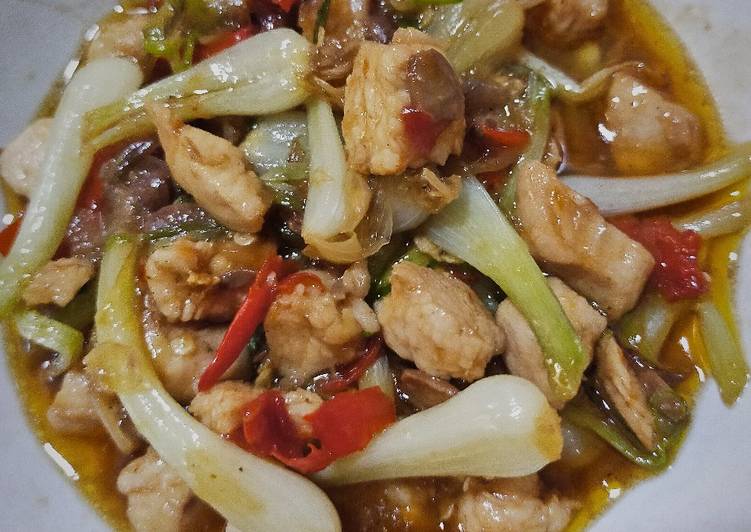 Cara Memasak Cepat Ayam kucai saus tauco Enak Sempurna