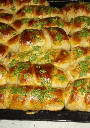 صورة لوصفة لفائف النقانق