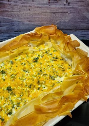 Zdjęcie przepisu Quiche warzywne z ciastem filo.