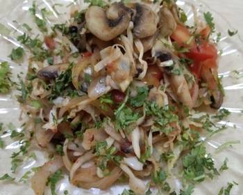 Ultimate Cooking Recipe Veggie_mushroom salad Delicious