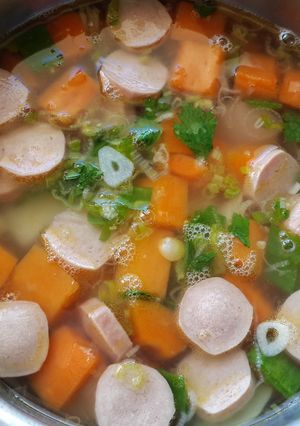 Foto resep Sup wortel, kentang & sosis