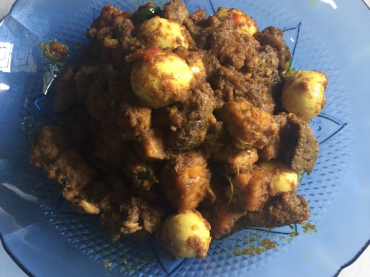 Resep: Rendang ati+telur puyuh+tempe Yang Mudah