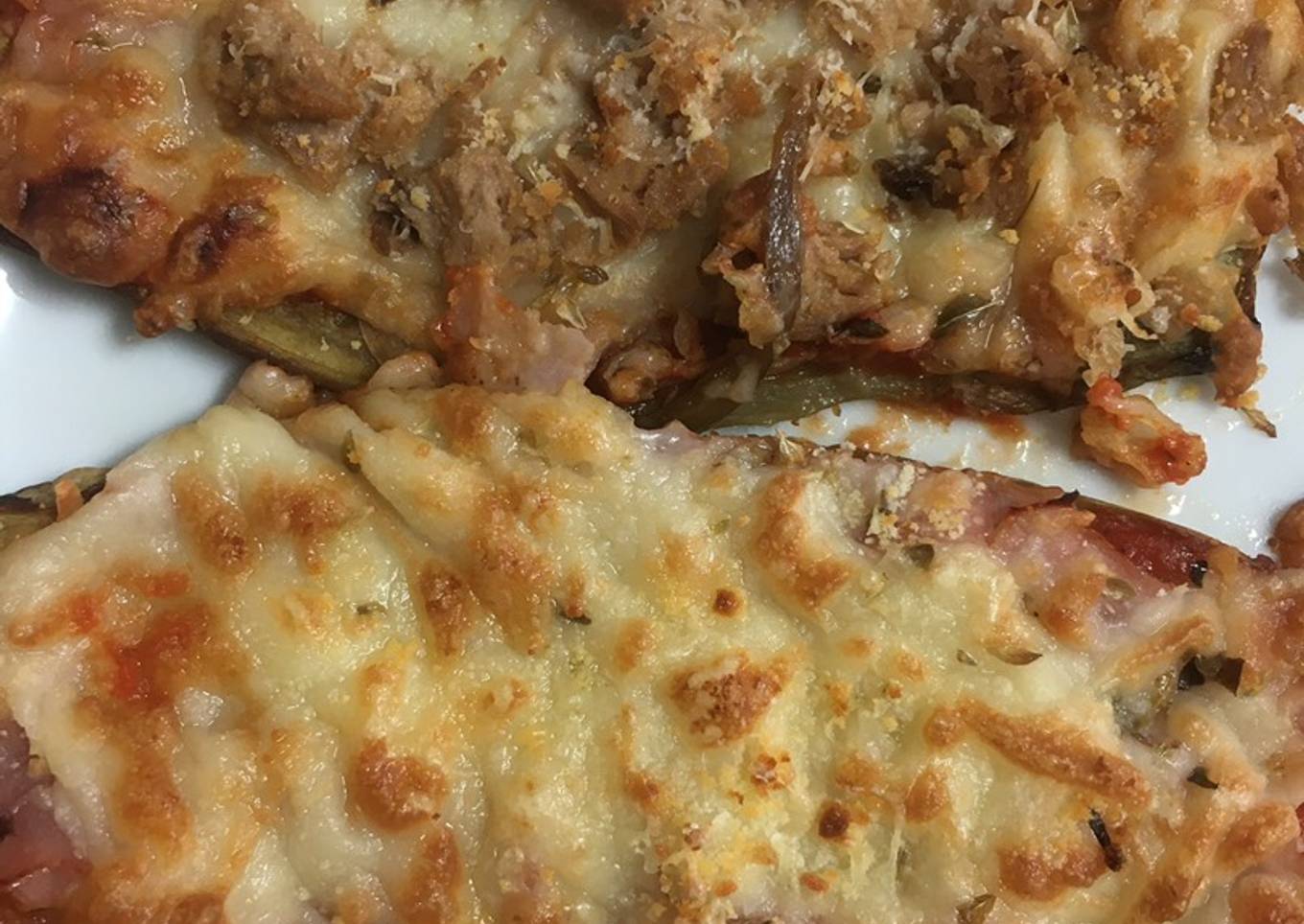 Berenpizzas (keto berenjenas gratinadas)