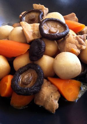 A picture of Satoimo & Chicken ‘Nimono’.