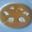 Crema de zanahorias y calabacin con lagrimitas de queso