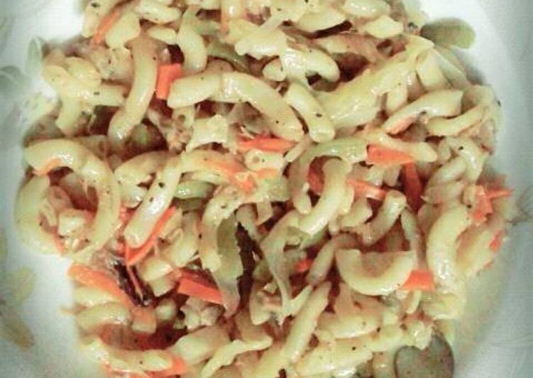 Steps to Prepare Appetizing Chicken and Vegetable Macaroni 🍝Recipe