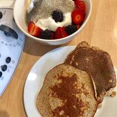 Una foto de Tortitas de avena y plátano. Desayuno sano 2