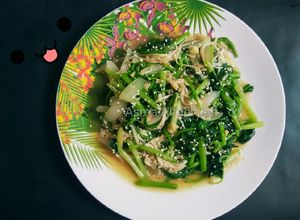 Foto resep Tumis Horenzo (Bayam Jepang) Enoki