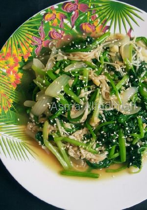 Foto resep Tumis Horenzo (Bayam Jepang) Enoki