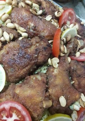 صورة لوصفة دجاج مقلي على طريقتي 😋😋