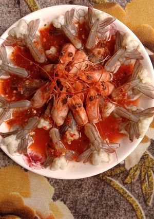 Hình của món Tôm sốt thái.