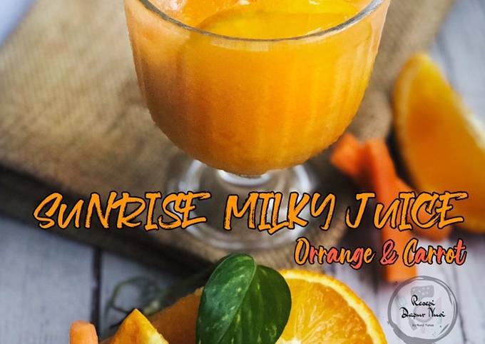 Resipi Sunrise Milky Juice Campuran Oren Sunquick Dan Lobak Merah Oleh Ain Mohd Kitchen Cookpad