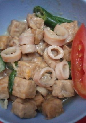 Foto resep Tempe & Cumi Asin Masak Santan