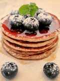 Pancake senza glutine all'avena e mirtilli
