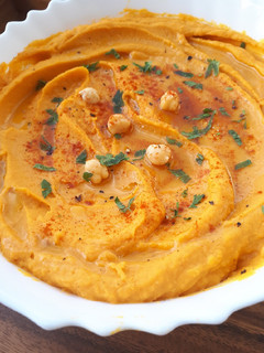 Édesburgonyás hummus recept fotója