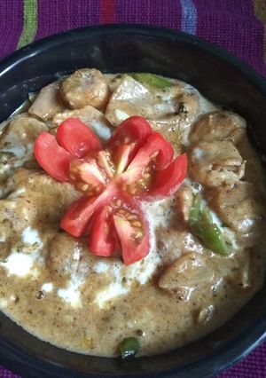 A picture of Afghani malai chaap.