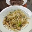 鐵板牛排+熱炒綠豆芽