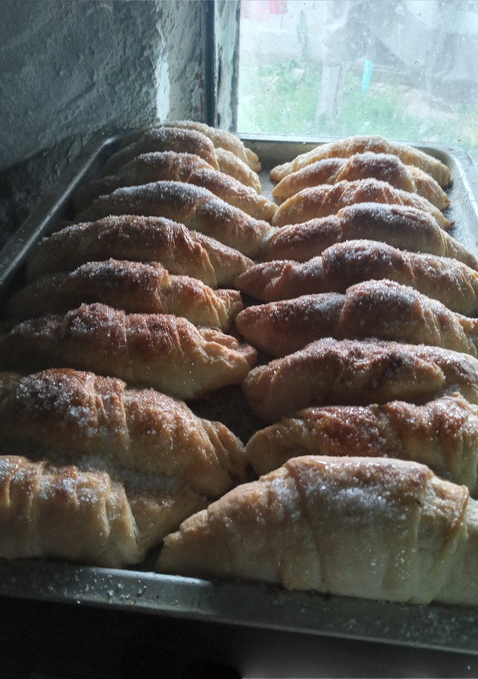 Una foto de Croissant dulces