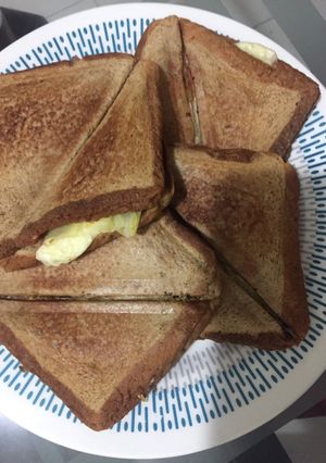 Una foto de Sándwich de pan integral
