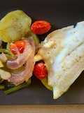 Dorada al horno con verduras