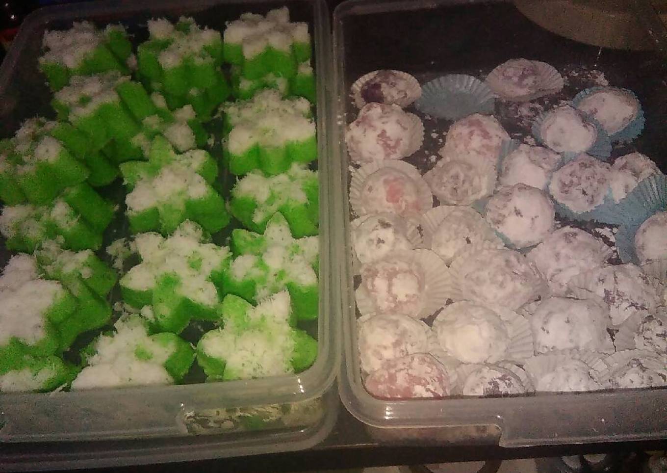 Resep Moci gurih kacang tanah & putu ayu