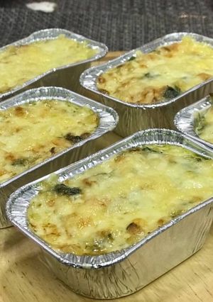 รูปของ ผักโขมอบชีส สูตร คีโต (Ketogenic Baked Spinach with Cheese)