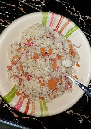 A picture of Simple Leftover Rice under 3 minutes.