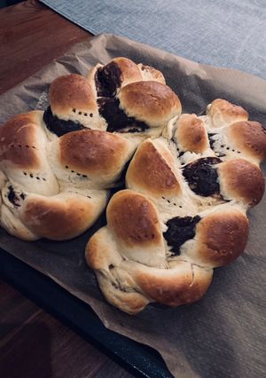 Nutellás fonott kalács 😋🍫 recept fotója