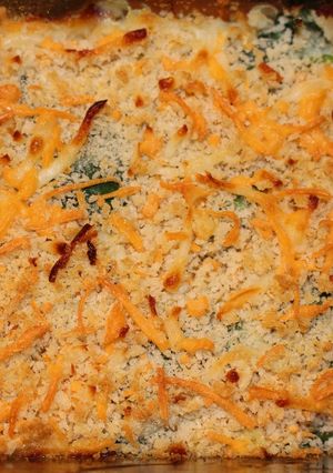 A picture of Cheesy Spinach Bake.