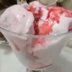 A picture of Strawberry ice-cream.
