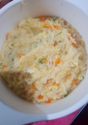 Foto resep Misoa telur jamur enoki (Mpasi 8M)