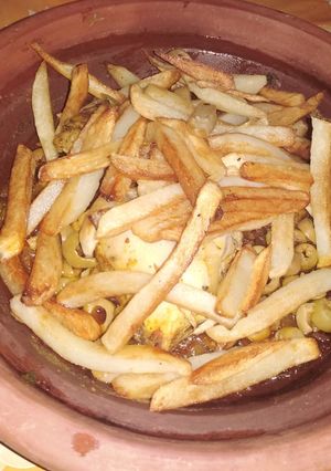 صورة لوصفة طاجين دجاج بالفريت