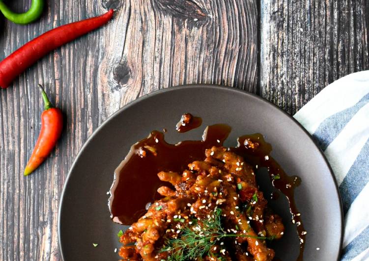 Langkah Mudah untuk Membuat Dakbal (Spicy Korean Chicken Feet), Lezat Sekali