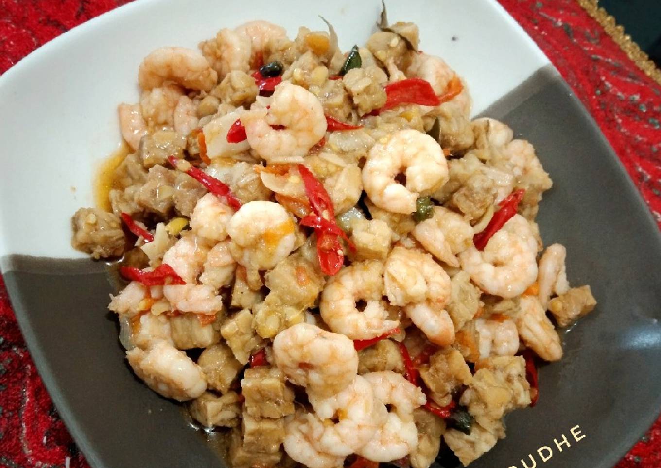 Resep 347. Oseng Udang Tempe Seuhah Anti Gagal