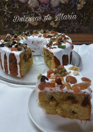 Una foto de Budín con fruta