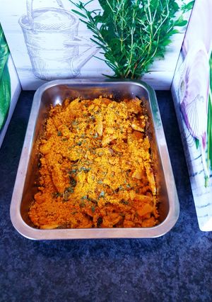 Une photo de Crumble de potimarron