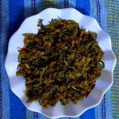 A picture of Karela peel sabji.