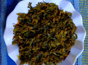 A picture of Karela peel sabji.